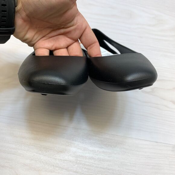 Crocs Sloane Black Ballet Flat Slip On Shoes Womens Size 5 Square Toe - Picture 5 of 9